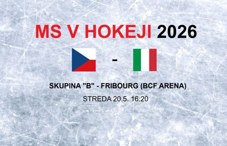MS v hokeji 2026: Zápas Česko - Taliansko