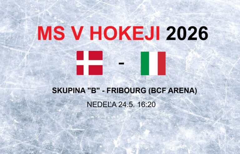 MS v hokeji 2026: Zápas Dánsko - Taliansko