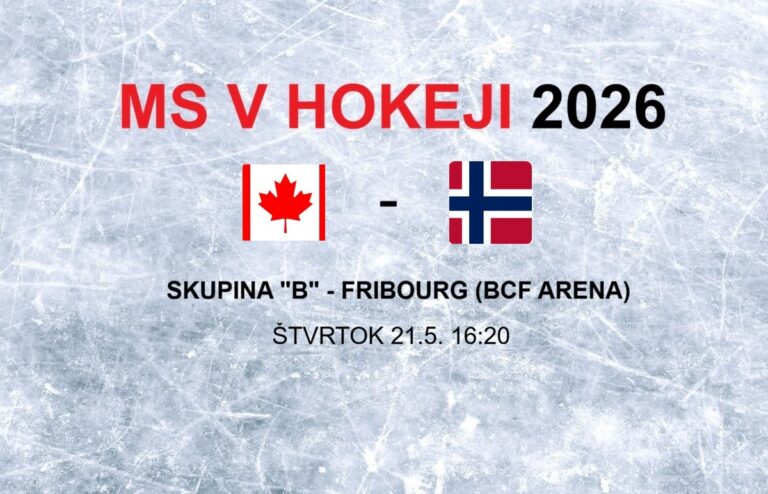 MS v hokeji 2026: Zápas Kanada - Nórsko