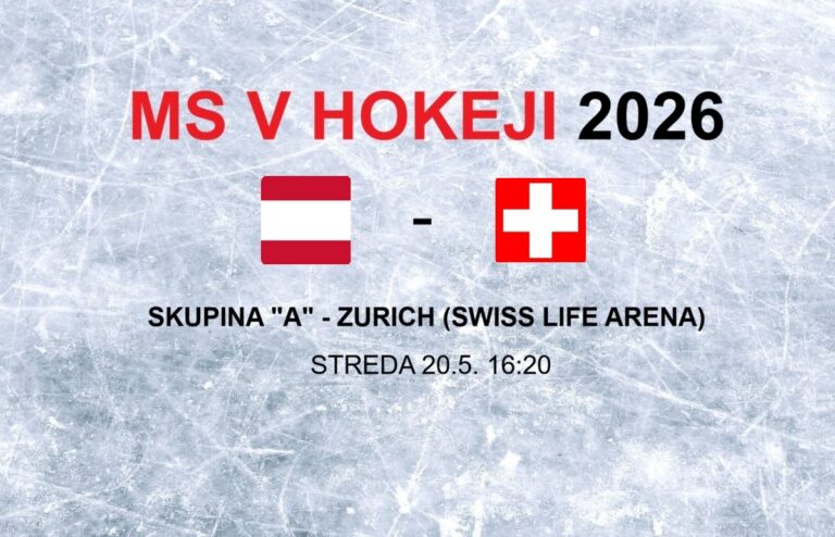 MS v hokeji 2026: Zápas Rakúsko - Švajčiarsko