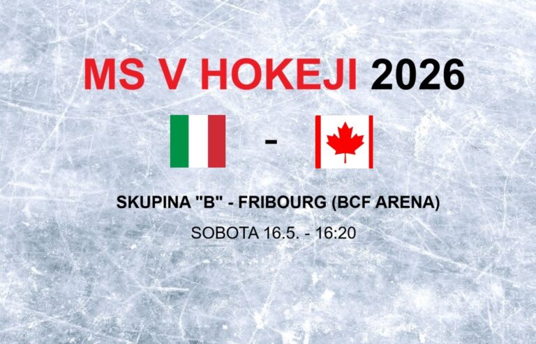MS v hokeji 2026: Zápas Taliansko - Kanada.