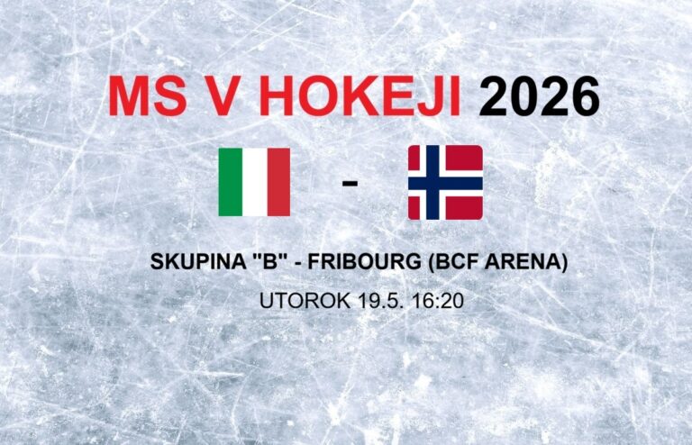 MS v hokeji 2026: Zápas Taliansko - Nórsko
