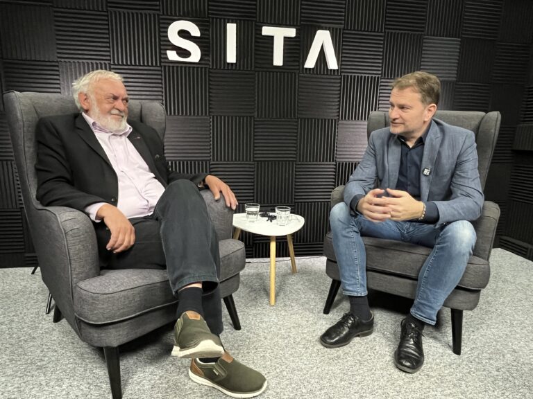 Poslanec parlamentu a líder Hnutia Slovensko Igor Matovič počas rozhovoru pre SITA.