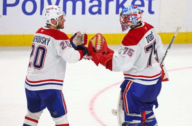 Gólový návrat Slafkovského a Caufielda a suverénny Montreal vedie v sérii nad Buffalom 2:1 – VIDEO