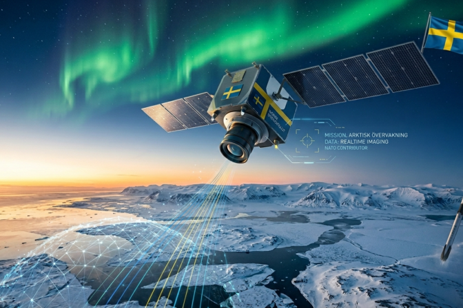 Švédsko spustilo prvý vojenský satelit na sledovanie Arktídy