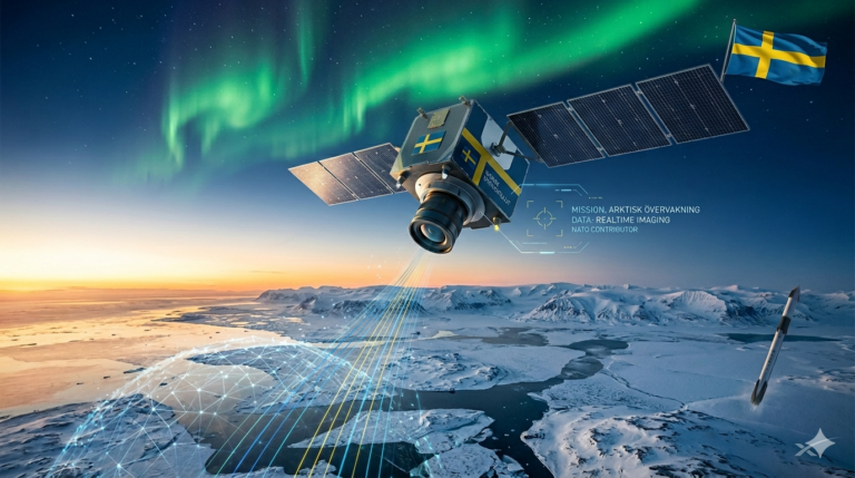 Švédsko spustilo prvý vojenský satelit na sledovanie Arktídy