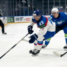Fotografie zo zápasu Slovensko - Slovinsko na MS v hokeji 2026.