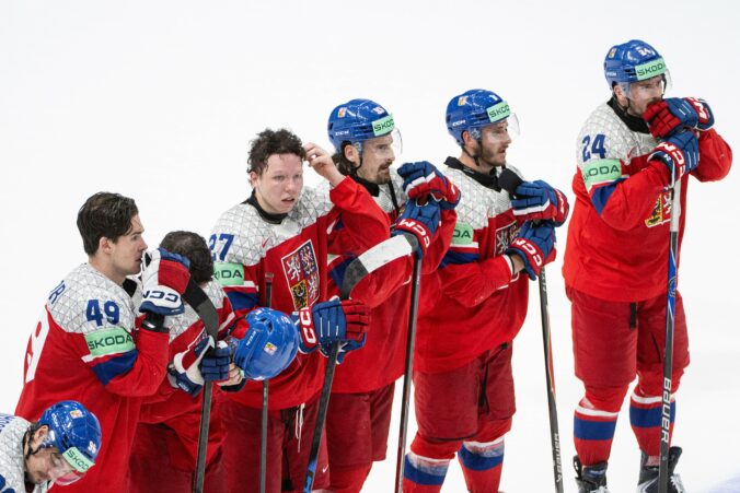 Fotografie zo zápasu Česko - Nórsko na MS v hokeji 2026.