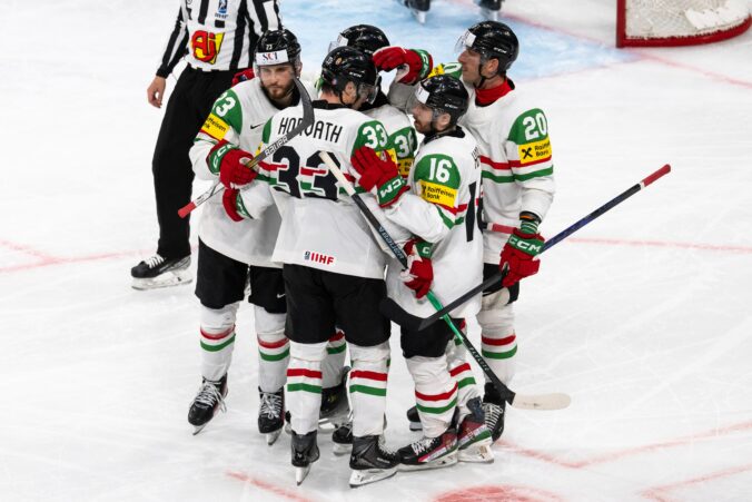 Fotografie zo zápasu USA - Maďarsko na MS v hokeji 2026.