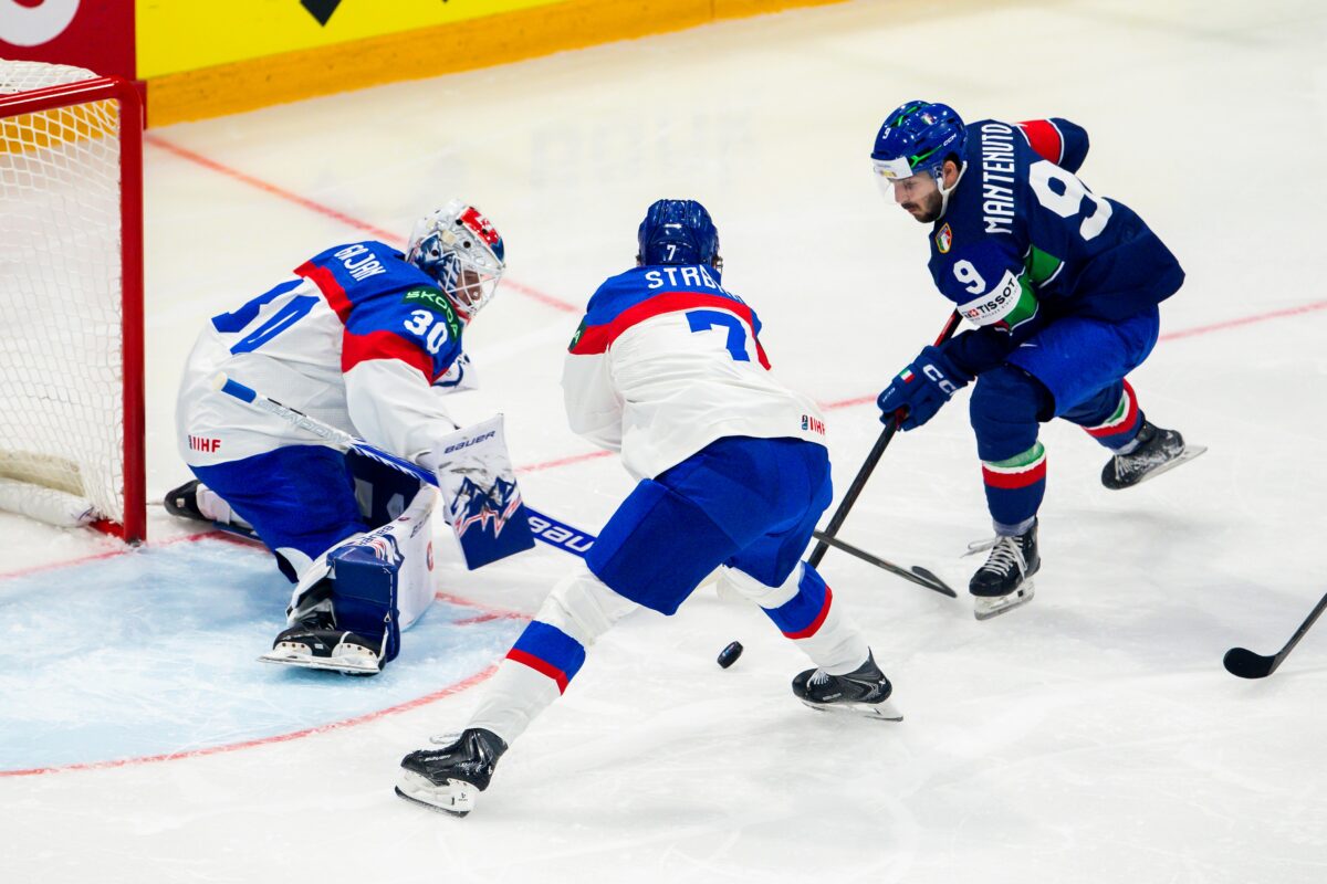 Fotograrfie zo zápasu Slovensko - Taliansko na MS v hokeji 2026.