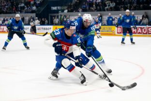 Fotografie zo zápasu Slovensko - Slovinsko na MS v hokeji 2026.