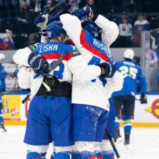 Fotografie zo zápasu Slovensko - Slovinsko na MS v hokeji 2026.