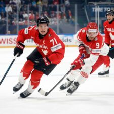 Fotografie zo zápasu Kanada - Dánsko na MS v hokeji 2026.
