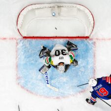 Fotografie zo zápasu USA - Maďarsko na MS v hokeji 2026.