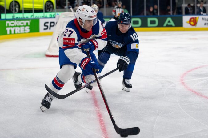 Fotografie zo zápasu Fínsko - USA na MS v hokeji 2026.