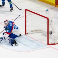 Fotografie zo zápasu Slovensko - Slovinsko na MS v hokeji 2026.