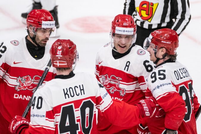 Fotografie zo zápasu Dánsko - Slovinsko na MS v hokeji 2026