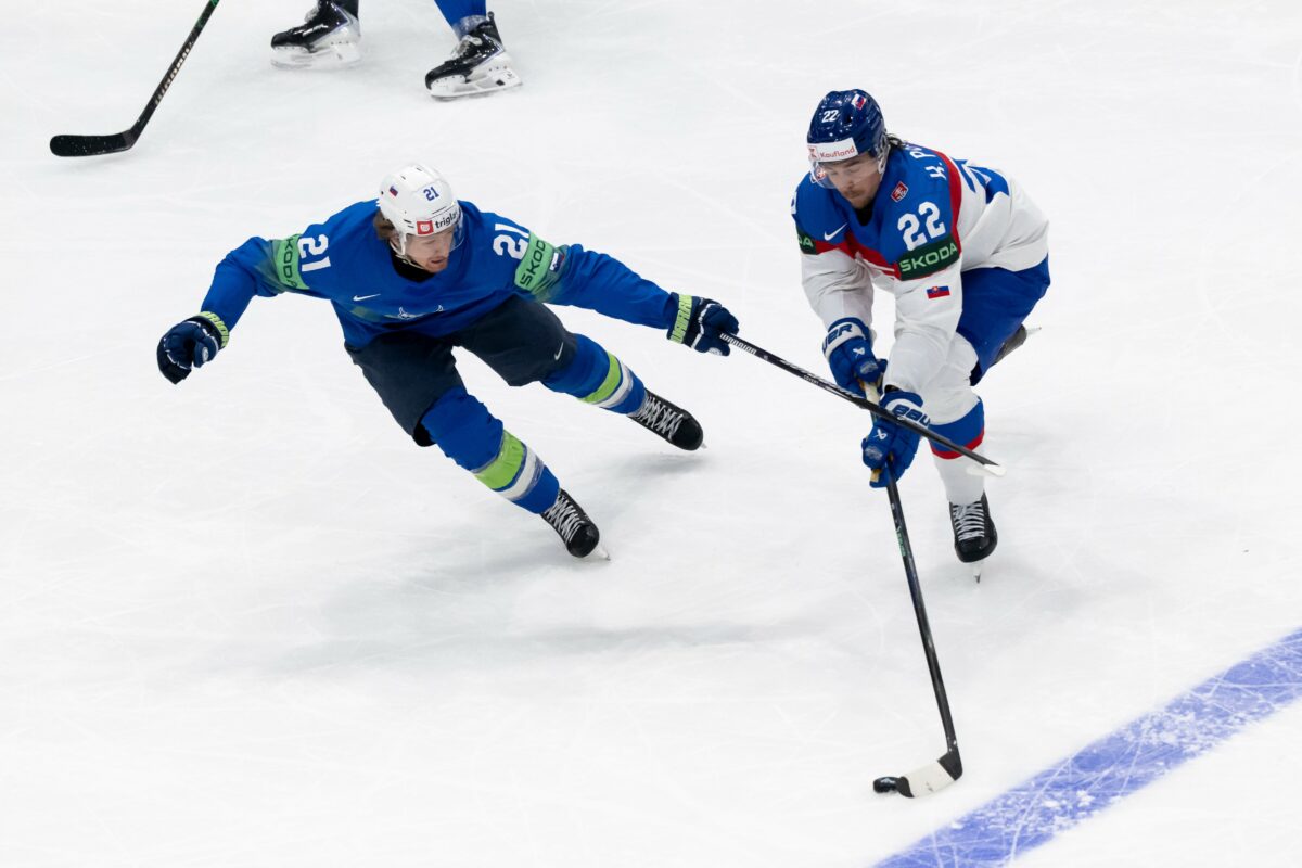 Fotografie zo zápasu Slovensko - Slovinsko na MS v hokeji 2026.