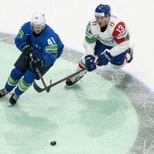 Fotografie zo zápasu Slovinsko - Taliansko na MS v hokeji 2026