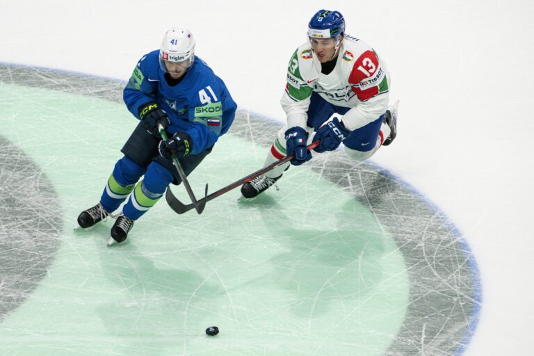 Fotografie zo zápasu Slovinsko - Taliansko na MS v hokeji 2026