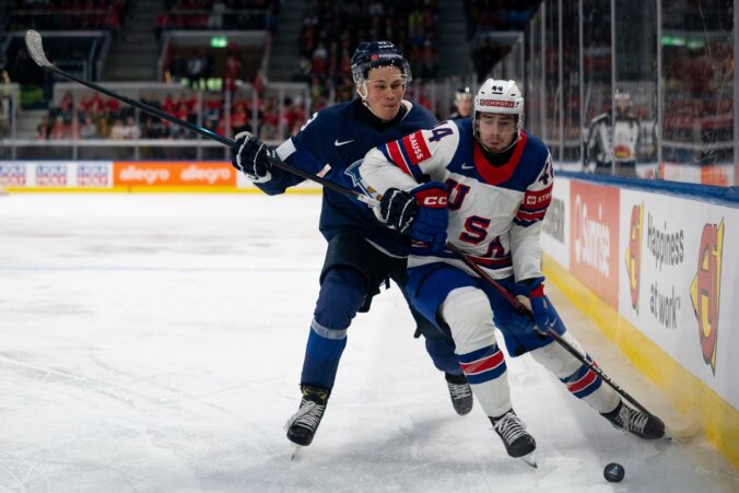 Fotografie zo zápasu Fínsko - USA na MS v hokeji 2026.