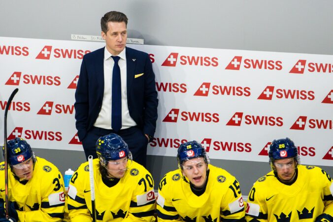 Fotografie zo zápasu Dánsko - Švédsko na MS v hokeji 2026.