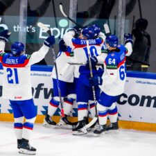 Fotografie zo zápasu Slovensko - Taliansko na MS v hokeji 2026.