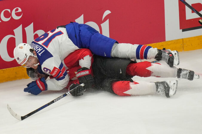 Fotografie štvrťfinále Kanada - USA na MS v hokeji 2026.
