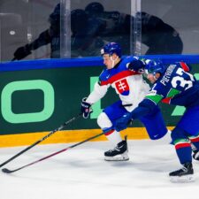 Fotografie zo zápasu Slovensko - Taliansko na MS v hokeji 2026.
