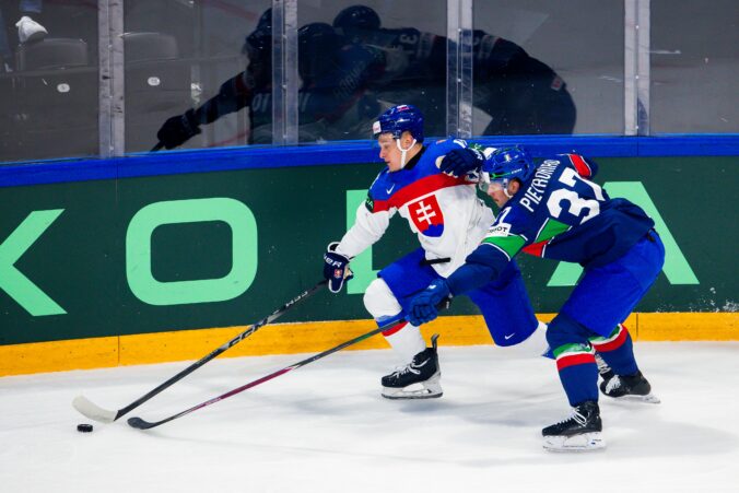 Fotografie zo zápasu Slovensko - Taliansko na MS v hokeji 2026.
