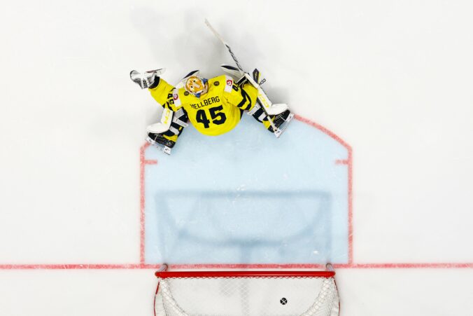 Fotografie zo zápasu Slovensko - Švédsko na MS v hokeji 2026.