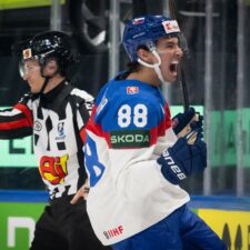 Fotografie zo zápasu Slovensko - Slovinsko na MS v hokeji 2026.