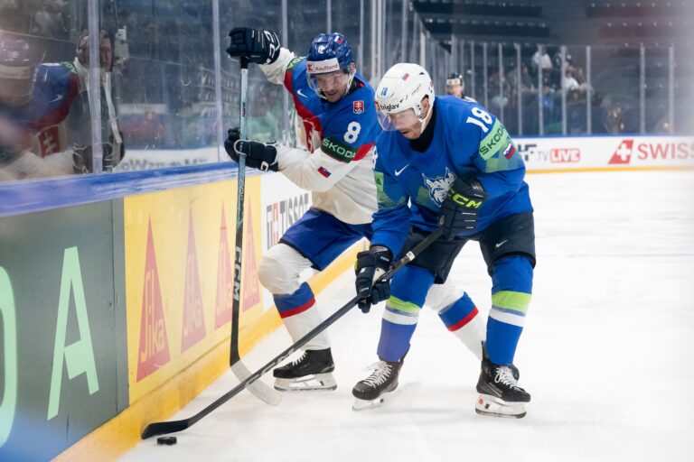 Fotografie zo zápasu Slovensko - Slovinsko na MS v hokeji 2026.