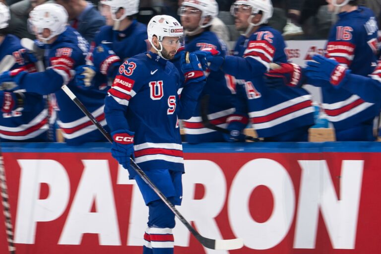 Fotografie zo zápasu USA - Nemecko na MS v hokeji 2026.