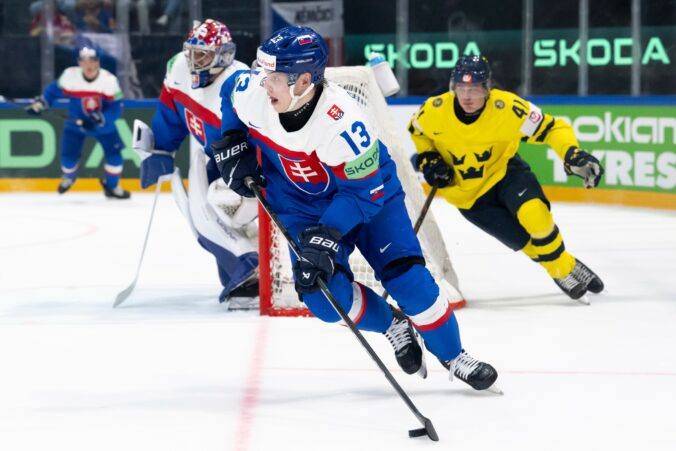 Fotografie zo zápasu Slovensko - Švédsko na MS v hokeji 2026.