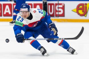 Fotografie zo zápasu Slovensko - Nórsko na MS v hokeji 2026.