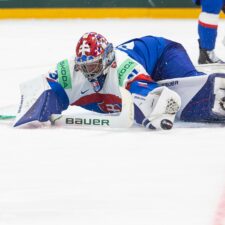 Fotografie zo zápasu Slovensko - Nórsko na MS v hokeji 2026.