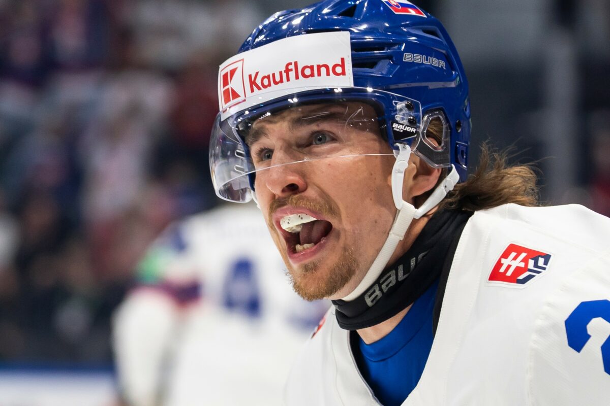 Fotografie zo zápasu Slovensko - Nórsko na MS v hokeji 2026.