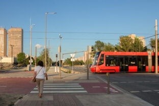 Petržalská električka - nová križovatka pri Technopole