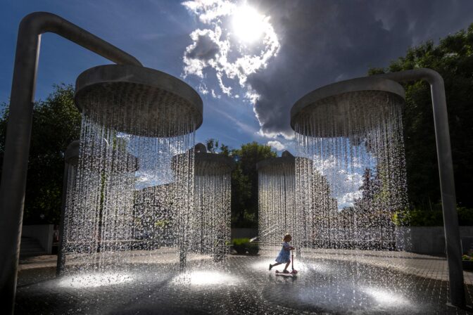 APTOPIX Lithuania Extreme Weather Heat