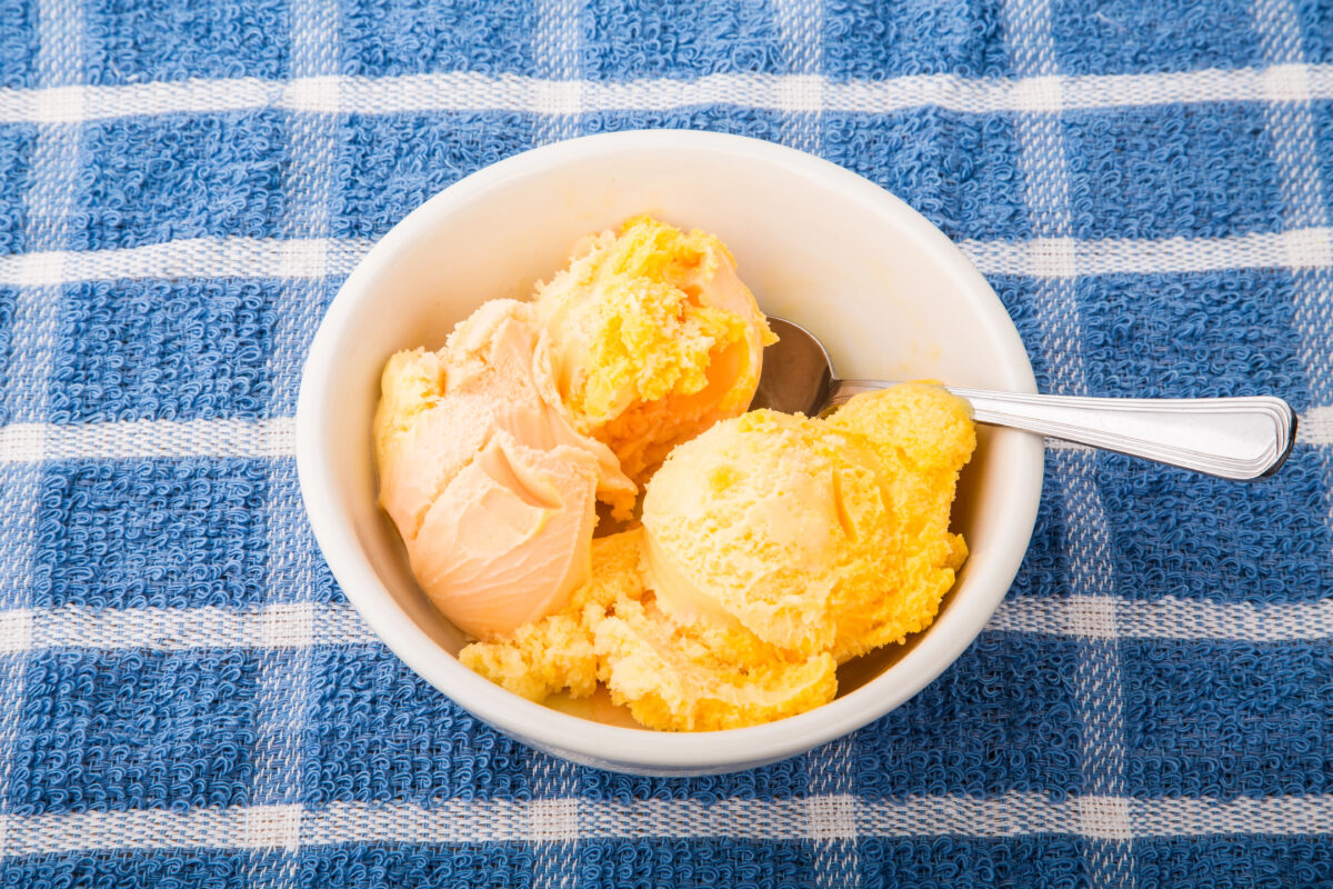 broskyňový sorbet