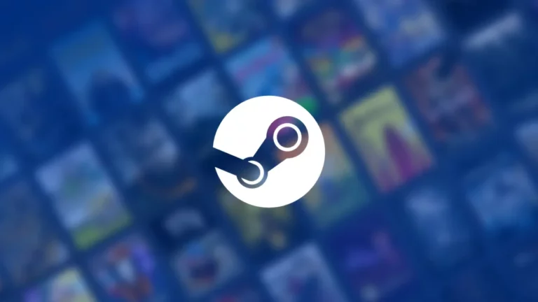 Logo Steam ako pozadie na pracovnej ploche počítača.