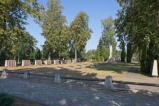German Soviet War Cemetery Kudirkos Naumiestis contains a plot with the graves of about 3.000 soldiers. Sunny summer day. Selective focus