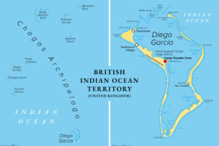 British Indian Ocean Territory, Diego Garcia, political map