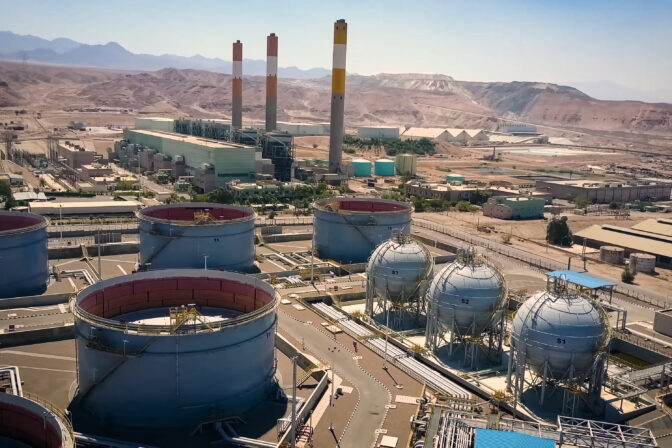 Refinery and storage facilities of oil and petroleum products. Oil products