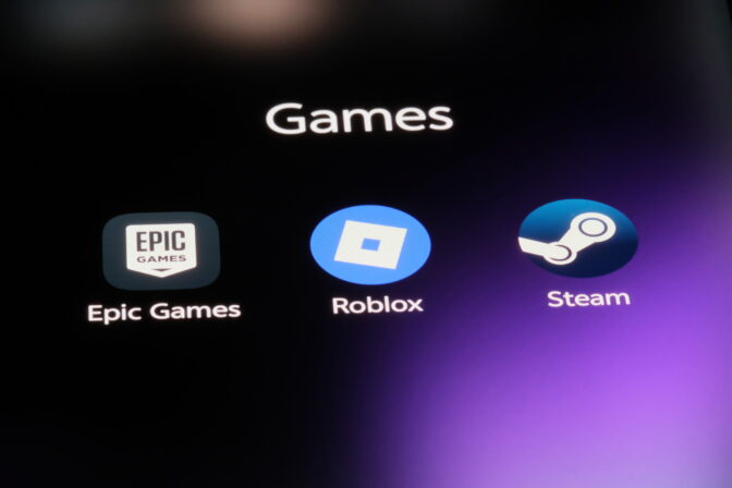 Roblox, Epic Games, Steam, herne platformy gamingapp icon. Game platforms