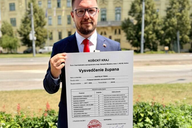 Igor Šimko a jeho vysvedčenie pre košického župana Rastislava Trnku