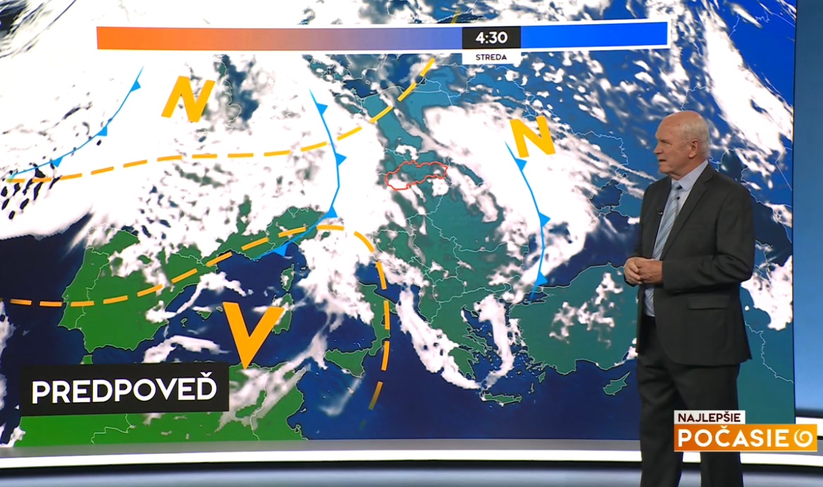 Meteorológ Peter Jurčovič v relácii Najlepšie počasie na TV Joj ukázal aj pohľad z družice.