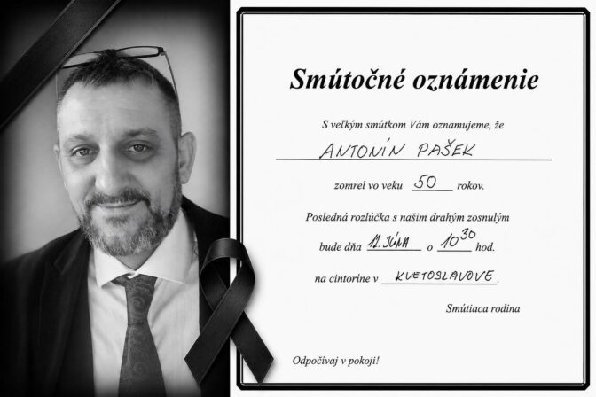 Antonín Pašek, úmrtie