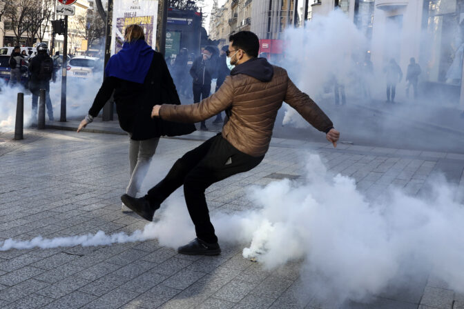 Virus Outbreak Europe Protests